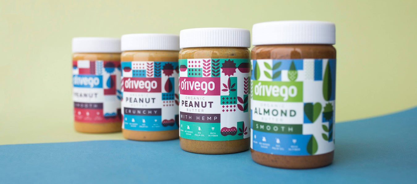 【北欧産、オーガニック、ビーガン】Orivego(オリヴェゴ)~希少な高品質ピーナッツ、アーモンド、へーゼルナッツバター