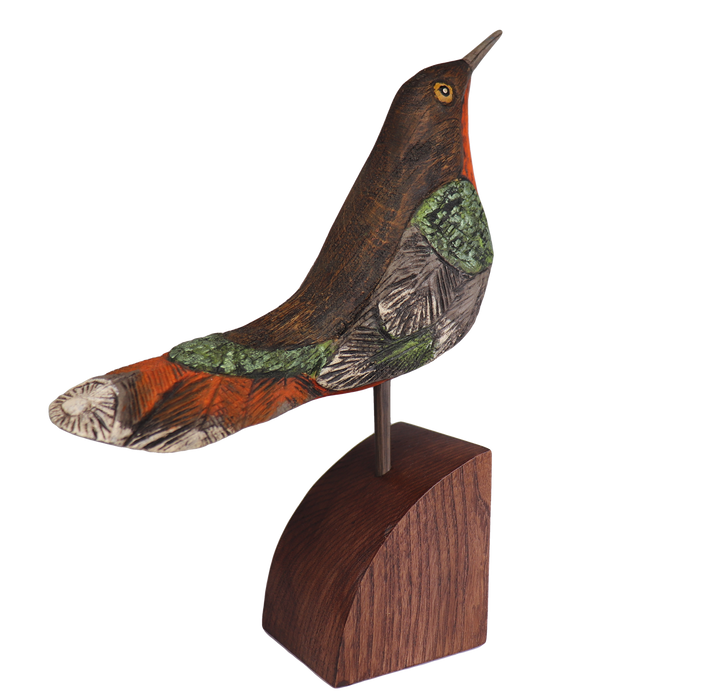 ルータ【1点もの】幸せを呼ぶ小鳥シリーズ　Happy Wooden Birds