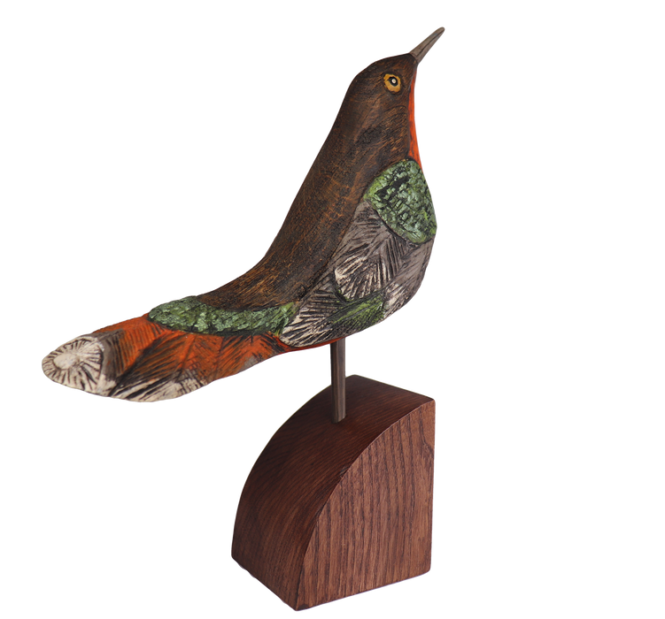 ルータ【1点もの】幸せを呼ぶ小鳥シリーズ　Happy Wooden Birds